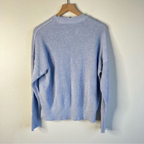 Revolve Pistola Women's Darya Distressed Sweater Light Blue Size Small - Picture 6 of 6